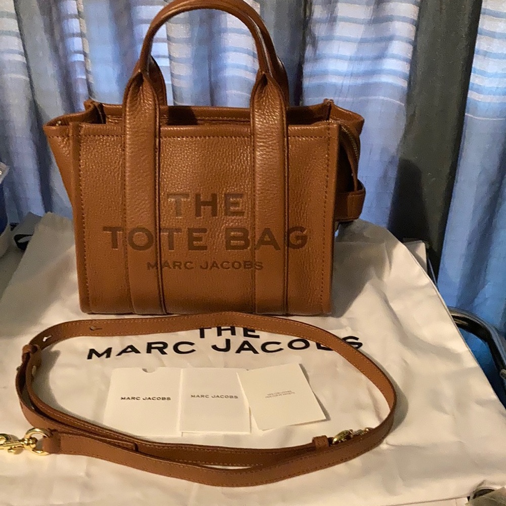 Marc Jacobs Tan Leather Tote Bag